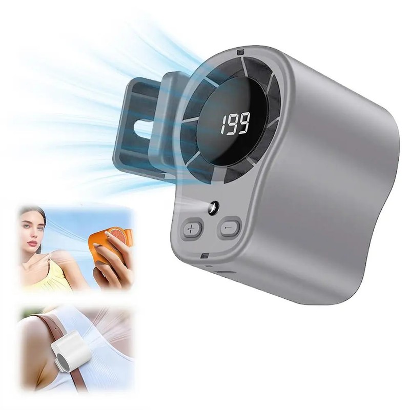 Rechargeable Clip-On Personal Fan for Cars – 199-Speed Airflow with