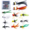 Goture Fly Fishing Poppers Lures, Topwater Popper Flies Bugs Lure,