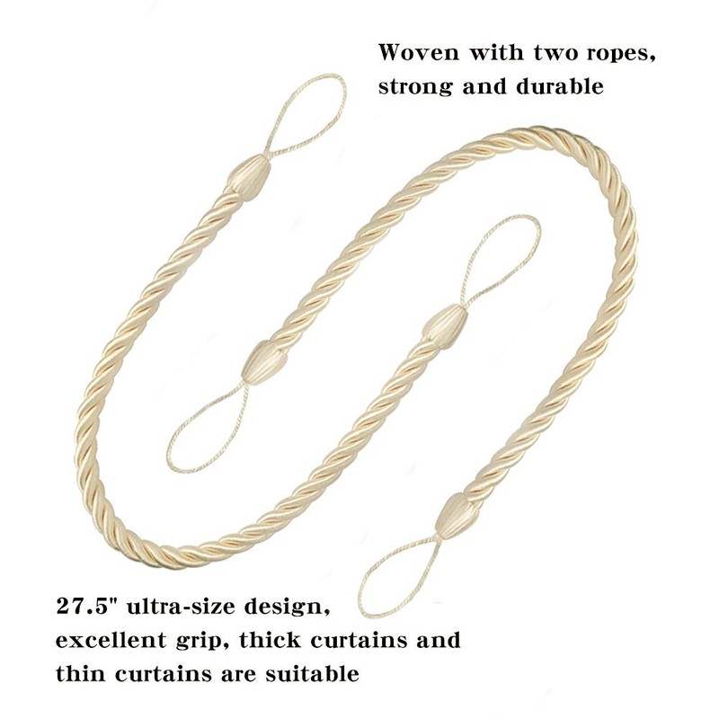 BEL AVENIR Curtain Ropes Tiebacks Tie-Backs, Curtain Handmade Holdbacks with