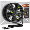 Abestorm 540CFM IP-55 Rated Crawlspace Ventilation Fan with Humidistat Thermostat,