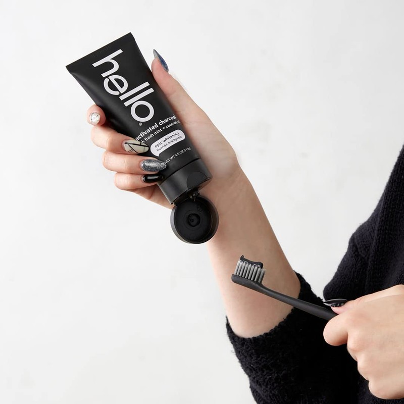 Hello Activated Charcoal Epic Teeth Whitening Fluoride Toothpaste, Fresh Mint