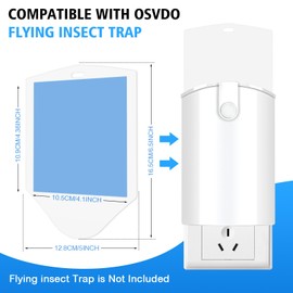 Qualirey 15 Pack Flying Insect Trap Refills Compatible with Osvdo Plug-in Device, Fruit Fly Traps for Indoors Refill Kit, No Device, Glue Board Insect Catcher for Mosquito (Classic)