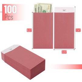 Mr. Pen- Money Envelopes for Cash, 100 Pack, 6.5" x 3.5", Red Clay Cash Envelopes, 100 Envelopes Money Saving Challenge, Money Saving Envelopes, Small Envelopes for Money Envelopes for Cash Budgeting