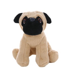 Toys Wonderland Pugsley the Pug 8" Stuffed Dog Plush Toy with Pre-Recorded Barking Sound