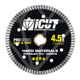4.5-Inch Thin Rim Turbo Diamond Blade - Reinforced on Both Sides for Cutting Ceramic Tile, Tile and Porcelain Tile