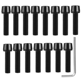Bicycle Stem Screws, Wanfoou 15 Pieces Bicycle Stem Screw, Bicycle Handlebar Bolts, Fixed Screws for Bicycle Stem, Bicycle Bolt for Mountain Bikes Road Bike (M5x20mm)
