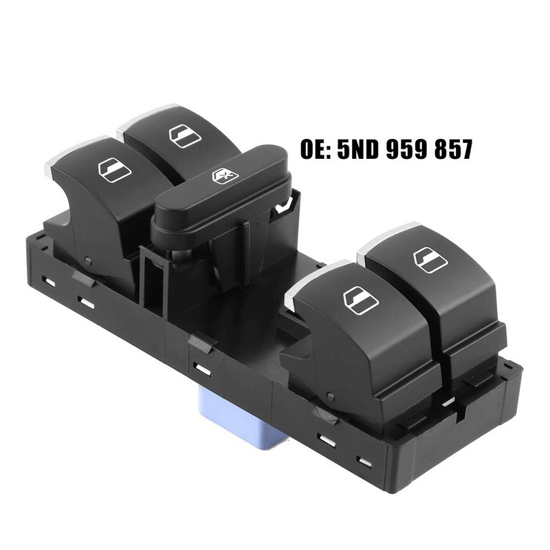 JIULAN Window Switch, Electric Window Switch, Rocker Switch, Black, Manual,