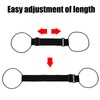 JAKOUE 2 Pack Black Luggage Straps - Lightweight Elastic Travel