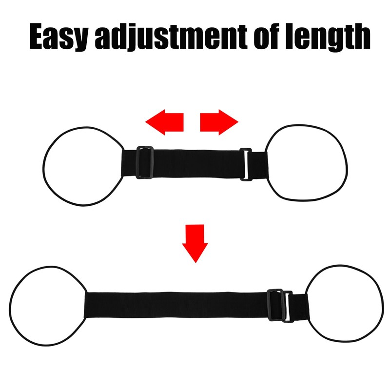 JAKOUE 2 Pack Black Luggage Straps - Lightweight Elastic Travel