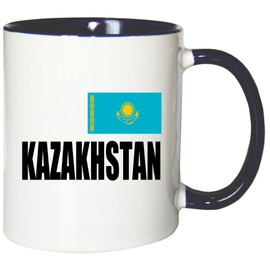 Mister Merchandise Coffee Cup Kazakhstan Flag Tea Cup White / Blue