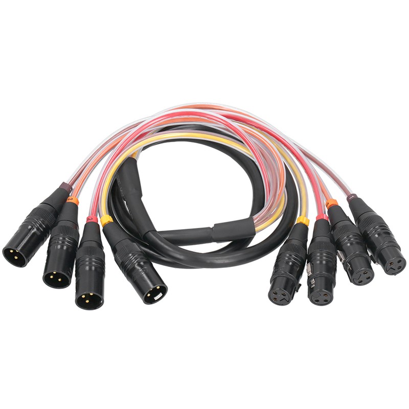 1.5m XLR Audio Cable 4 Channel Splitter Cable Microphone Speaker
