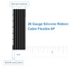 BNTECHGO 26 Gauge Silicone Ribbon Cable Flexible 6P Black 50