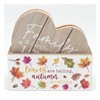 Heart Shaped Coasters Set of 4 Wooden Autumn Fall Theme