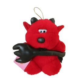 FUN WORLD PLUSH RED DEVIL~ "For Someone Special" PITCH FORK & CAPE 7" NEW