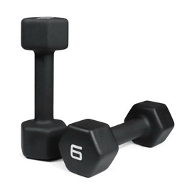CAPHAUS Black Neoprene Coated Hex Dumbbells, Set of 2 for Home Gym Equipment, Hand Weights Set for Exercise, Workout, Body Building, Weight lost & Strength Training, Size Options Available