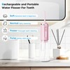 Water Flosser for Teeth Pick,360ML Rechargeable Travel Oral Irrigator Cleaner,IPX7