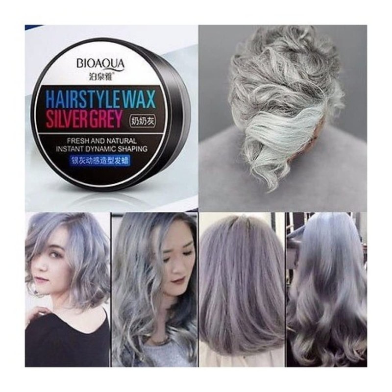 Cera Gris para Cabello Color Plata Silver Grey Hairstyle Wax
