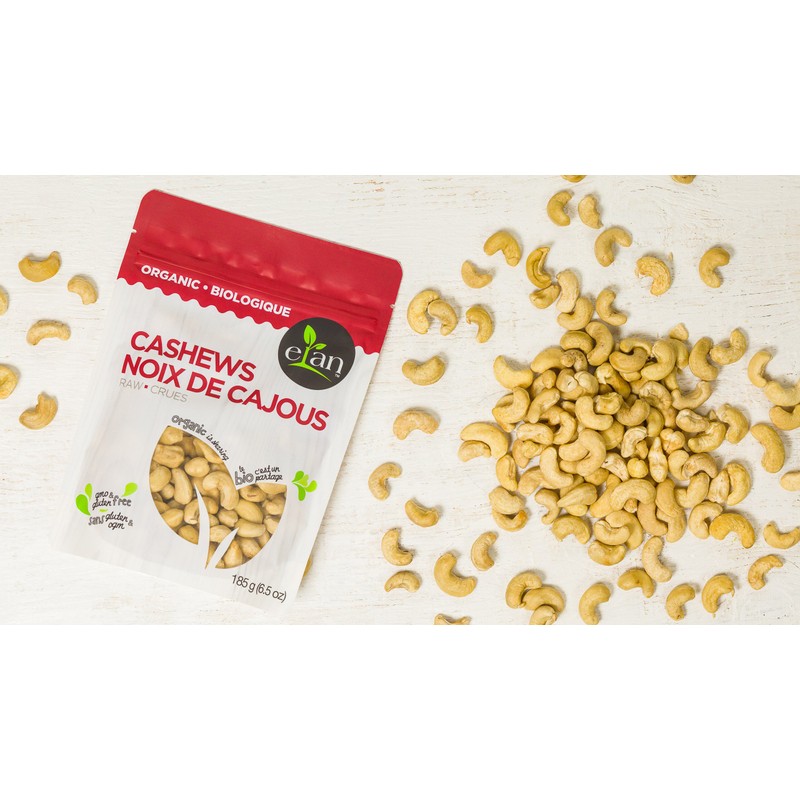Elan Organic Raw Cashews 185 g