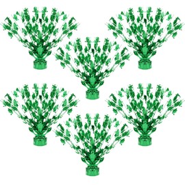 Hoteam 6 Pcs Metallic Graduate Cap Gleam Table Centerpiece Party Supplies Graduation Party Decorations 2024 Graduation Cap Decorations Graduation Decor for College High School Congrats Grad (Green)