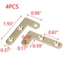 T Tulead 4PCS Door Pivot Hinges L-Shape Door Hinges Hidden