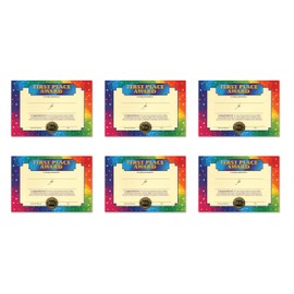 Beistle First Place Award Certificates, 5 by 7-Inch, 6-Pack