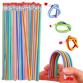 IKOPFLN Pack of 20 Flexible Pencils with Eraser, Flexible Bendable Pencils for School, Party, Prize Gifts