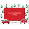 Iconikal Christmas Photo Frame Greeting Cards with Envelopes, Red Truck,