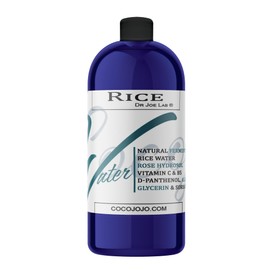 Dr Joe Lab Rice Water Growth Mix - Nourishing Toner with Rose Hydrosol Aloe Vera Face & Scalp Essence Rice Extract Pro Vitamin B5 Oily Skin Alcohol-Free Spray Spritz (32 oz & Empty Sprayer)