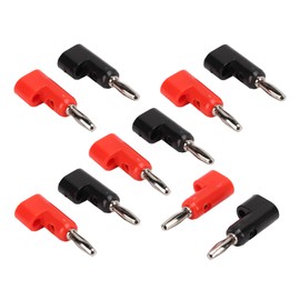 Sonew 10pcs Banana Plug Speaker Wire Connector 4mm Red Black Open Screw Type Stackable Solderless Adapter for RVs Trucks Cars