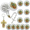 12 PCS Our Lady of Guadalupe White Bead Scented Rosaries