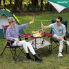SUNNYFEEL Folding Camping Table- Collapsible Portable Beach Table with 4