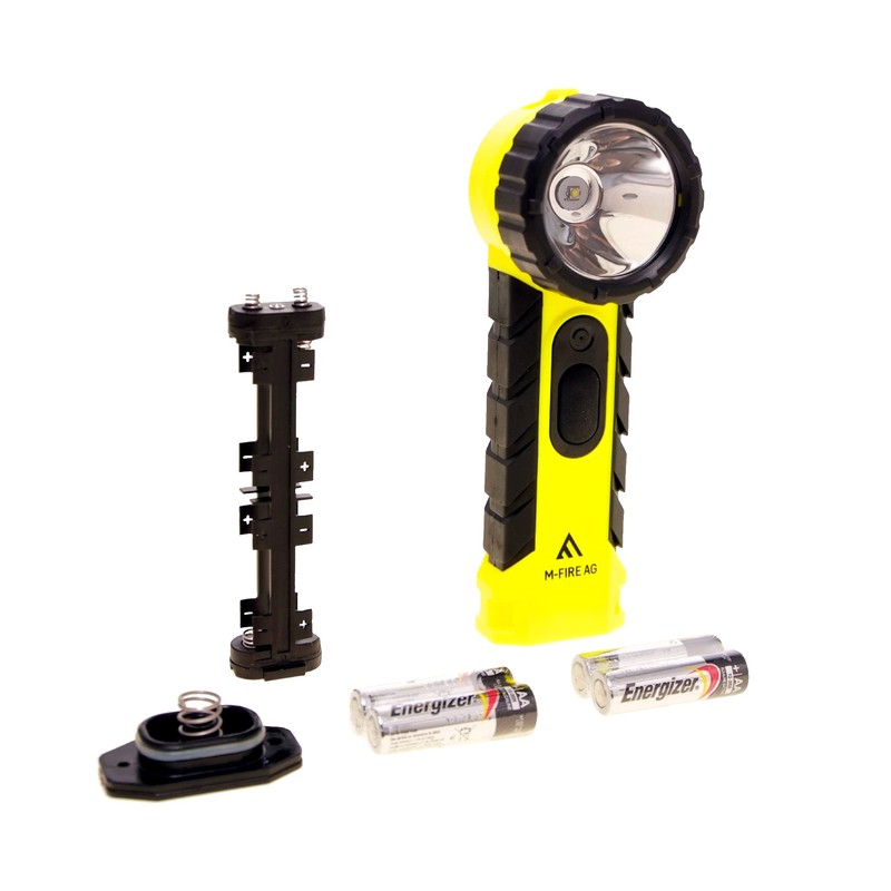 LED-MARTIN M-FIRE Fire Brigade Hand Lamp – Yellow – Angled