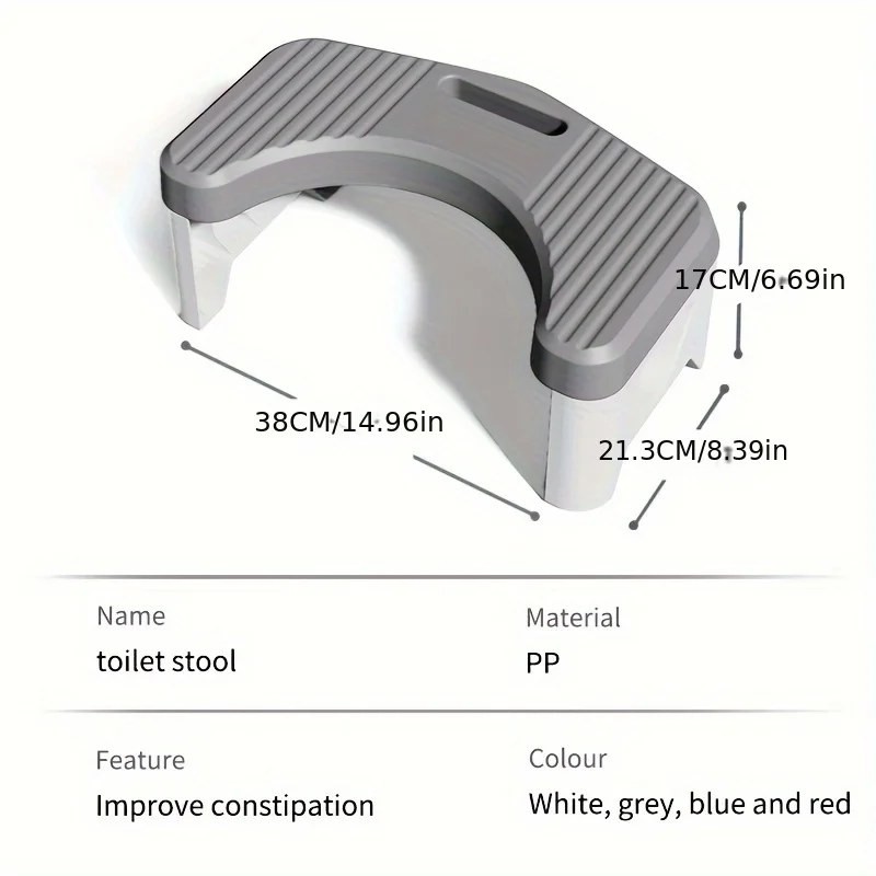 Toilet Stool – Bathroom Step Stool, Squatting Footstool, Toilet Foot