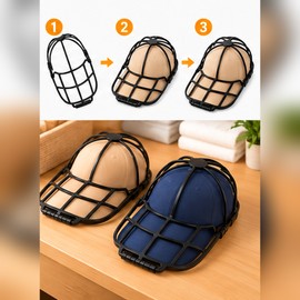 Baseball Cap Washer Frame for Laundry Care – Reusable Hat Shape Protector for Machine Washing, Air Drying and Everyday Cap Maintenance