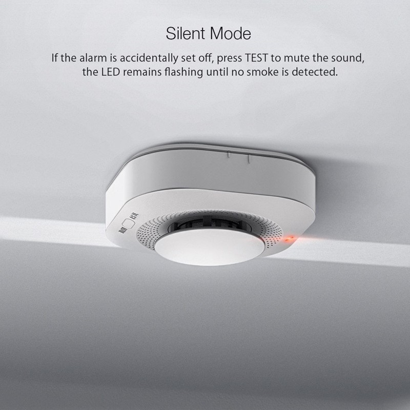 Wireless Smoke Alarm Detector Independent Smoke Sensor Home Security Smart