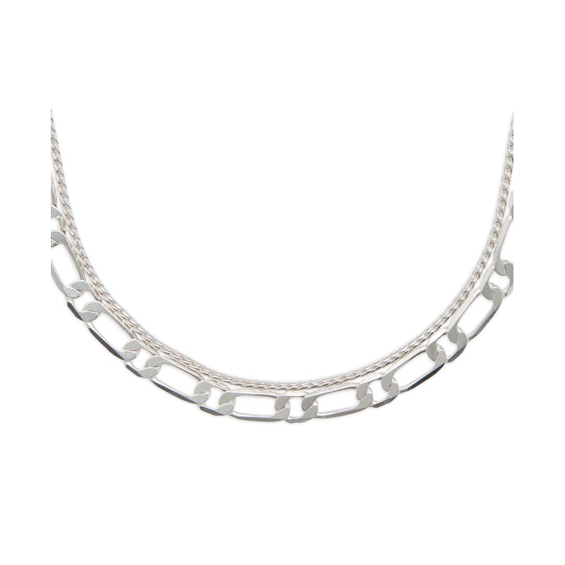 Lucky Brand Chunky Chain Layer Necklace, Silver, One Size