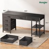 Huuger Computer Desk with 6 Drawers, 54 Inch Office Desk