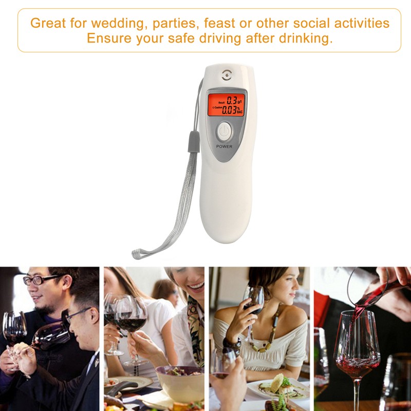 Breathalyzer Portable Breathalyzer Digital Breath Alcohol Tester Touchless with Red