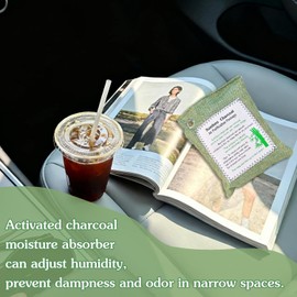 Bamboo Charcoal Air Purifying Bag, Activated Charcoal Odor Absorber Moisture Absorber Car Fresheners Odor Eliminator for Home Car Closet Refrigerator Shoe