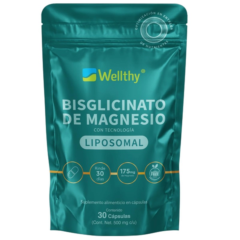 Wellthy Bisglicinato de Magnesio Liposomal 30 Cápsulas. Entrega Optimizada, La