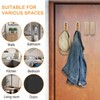 ZcrPrn Foldable Wall Hook, Hanger Hooks, 2 Pcs Gold Heavy