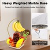 Livabber Countertop Fruit Basket Bowl with Banana Hanger, Modern Standing