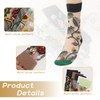 KALIONE 6 Pairs Summer See-Through Socks Vintage Transparent Flower Ankle