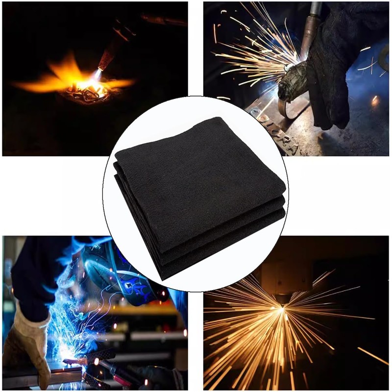 Aisetmoon 3 Pack Welding Blanket 10" x 10" Fireproof Pad,