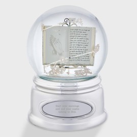 THINGS REMEMBERED Engraved Praying Hands Musical Snow Globe, Plays “Amazing Grace” Music, Beautiful and Unique Gift (Free Customization)