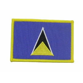 Saint Lucia Country Flag Iron On Patch