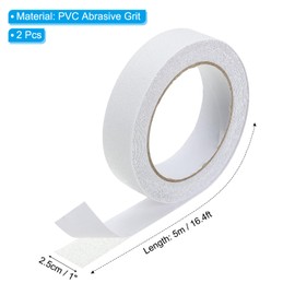 PATIKIL 1 Inch x 16 Ft Anti Slip Traction Tape, 2 Pack Non-Slip Grip Tape Non Skid Tread Safety Tape for Stairs Steps Scooter Deck, Transparent