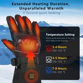 Heated Gloves for Men Women,Rechargeable Electric Heated Gloves 5V 6000mAh,Heated Motorcycle Gloves, Heated Skiing Gloves and Warm Heated Snowboarding Gloves