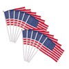 Kisangel 3sets Mini American Flags Stick Hand Waving Usa Flag