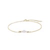 Sewyer Dainty Ankle Bracelets for Women 14K Gold Plated Pearls